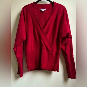 Red cashmere sweater Ann Taylor Loft sz M